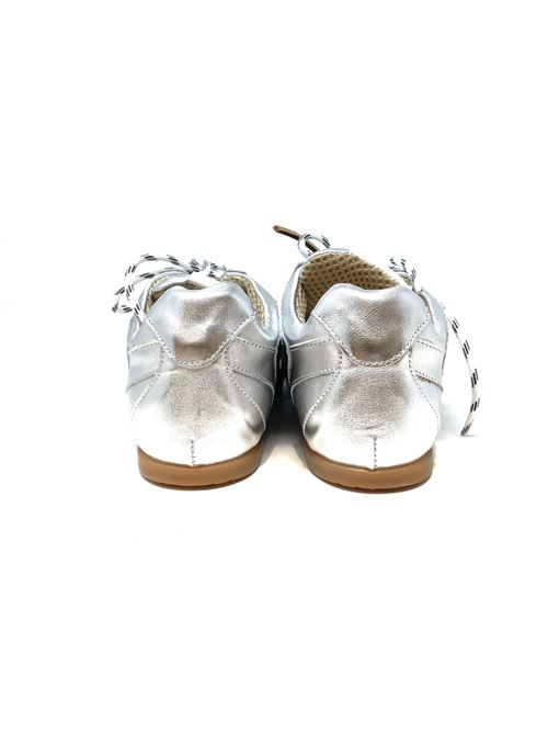 Sneaker donna in pelle laminata argento IL LACCIO | G88LAMINATOARGENTO